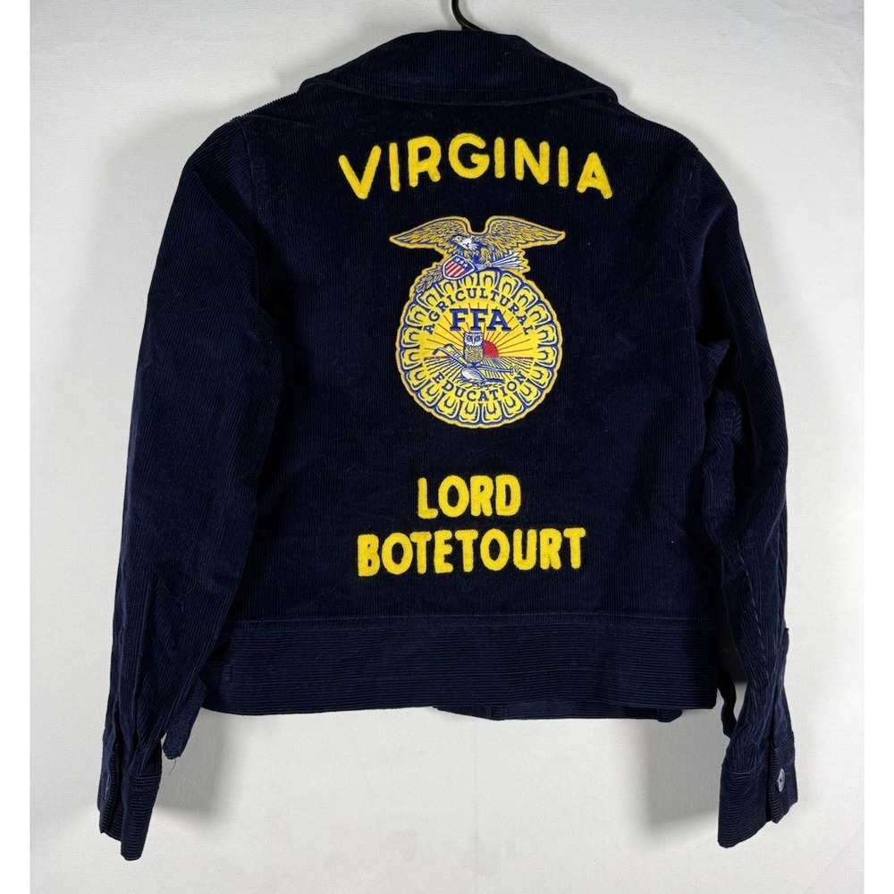 90s FFA Virginia Corduroy Jacket Navy Blue 103-40 Vintage Workwear No Name